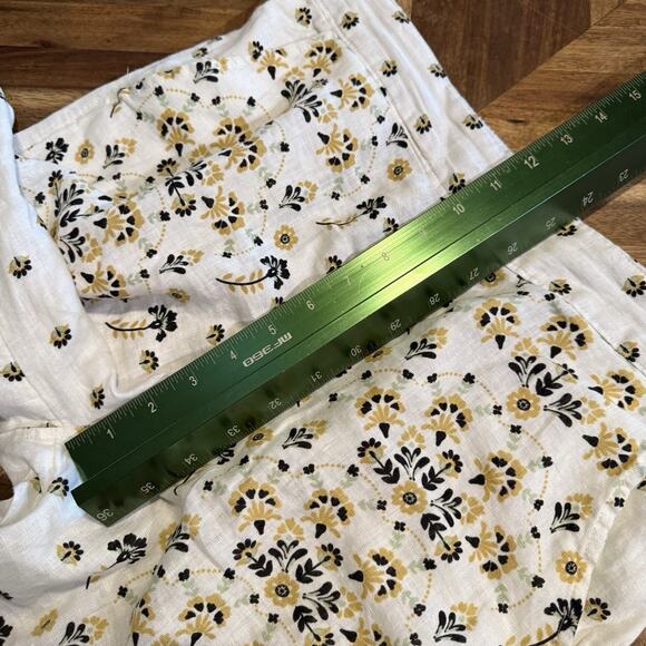 Joie Pants Wide Leg Linen Floral Pockets Bohemian Cropped Women’s Small - Picture 6 of 9